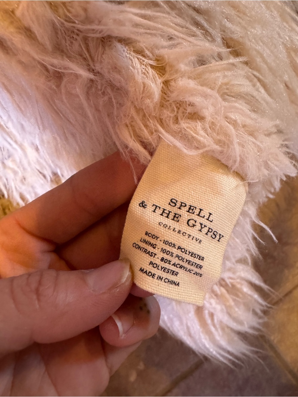 Spell Joplin Jacket Blue Suede Faux Fur - Picture 9 of 13